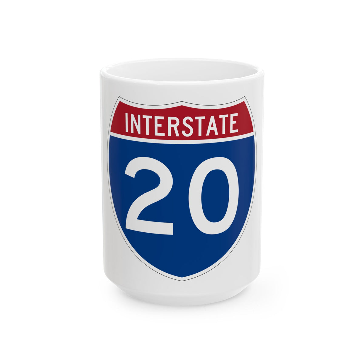 Interstate 20 (U.S. Highways) White Coffee Mug