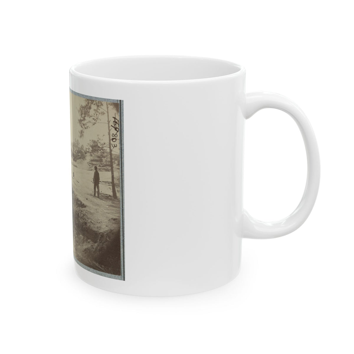 View Of Bombproof Tents Occupied By U.S. Colored Troops In Front Of Petersburg, Va., August 7, 1864 (U.S. Civil War) White Coffee Mug