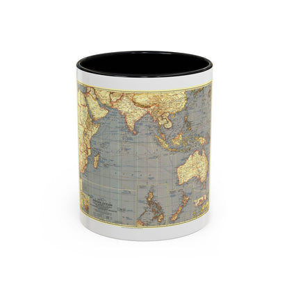 Indian Ocean (1941) (Map) Accent Coffee Mug