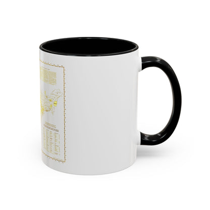India - Political Subdivisions (1946) (Map) Accent Coffee Mug