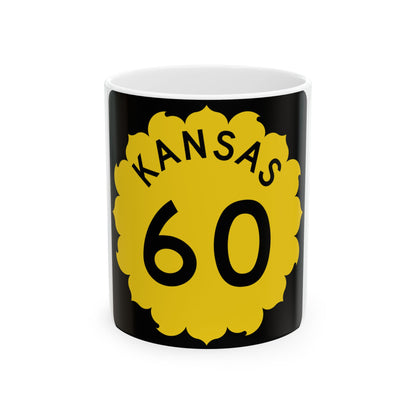 K-60 1962 (Kansas) (Road Sign) White Coffee Mug