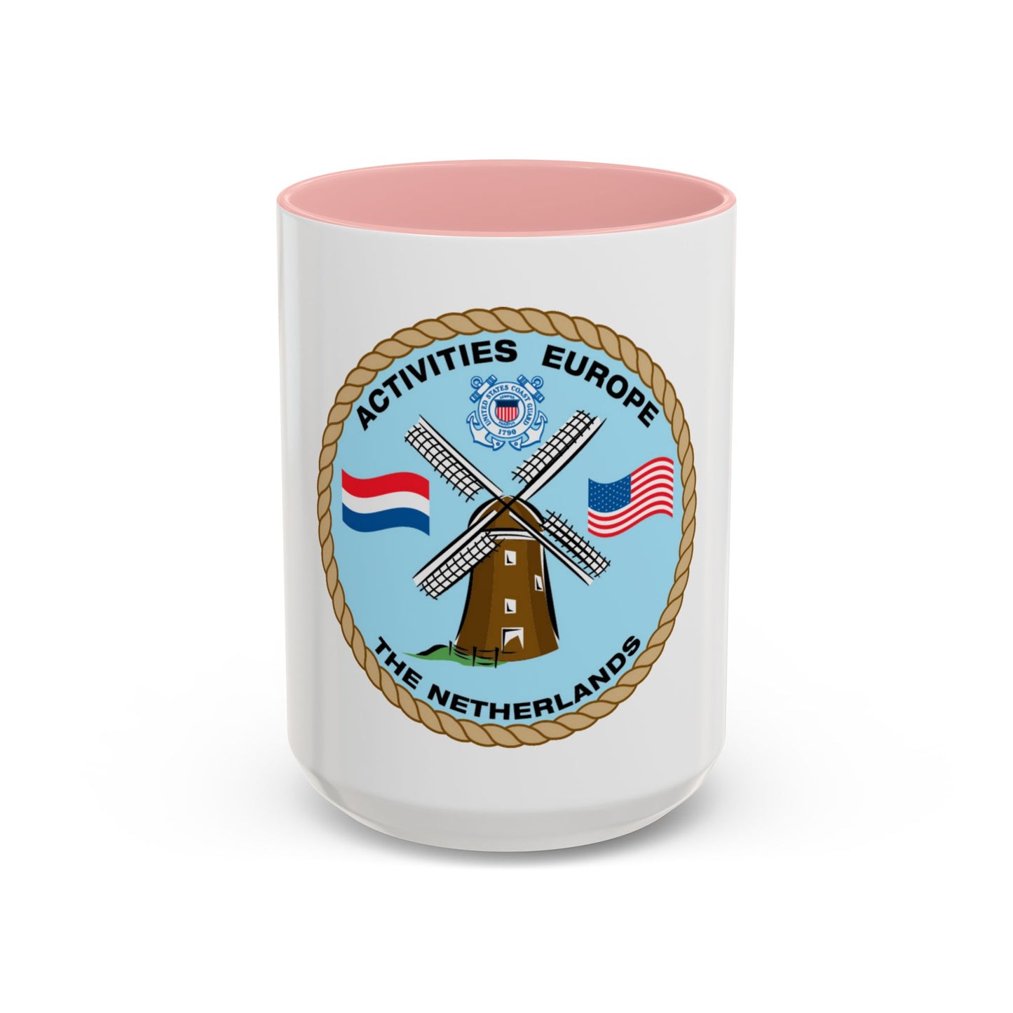 USCG Activities Europe the Netherlands (U.S. Coast Guard) Accent Coffee Mug