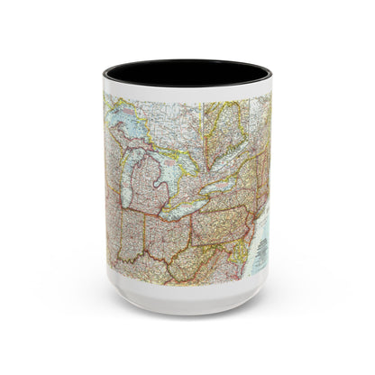 USA - Northeastern & Great Lakes (1959) (Map) Accent Coffee Mug