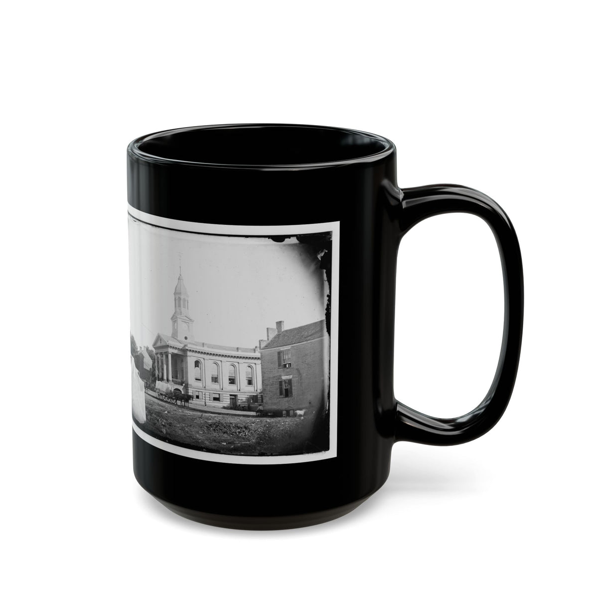 Warrenton, Va. Courthouse (U.S. Civil War) Black Coffee Mug