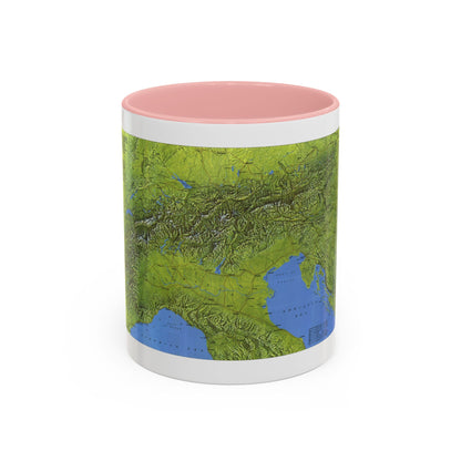 Alps, The (1985) (Map) Accent Coffee Mug