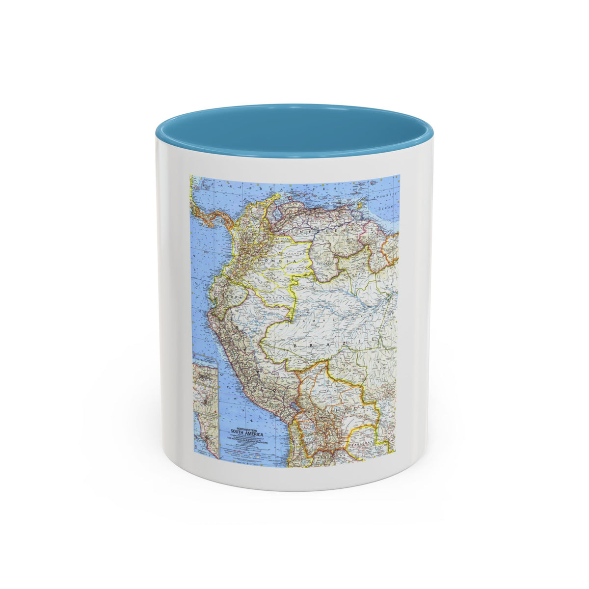 South America - Northwestern (1964) (Map) Accent Coffee Mug