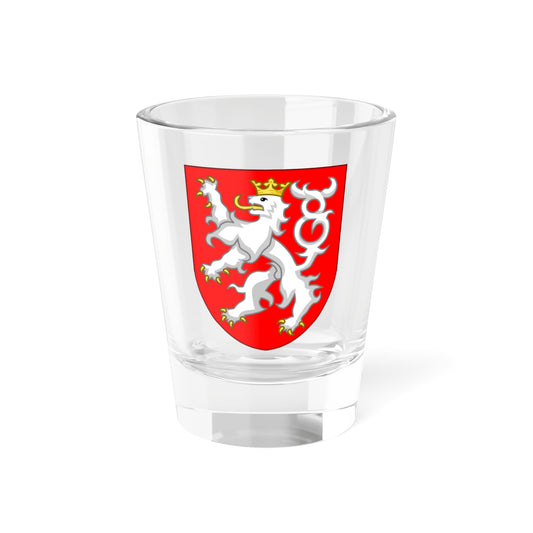 Lesser coat of arms of Czechia Sodacannic (Czech Republic) (Coat of Arms) Shot Glass 1.5oz