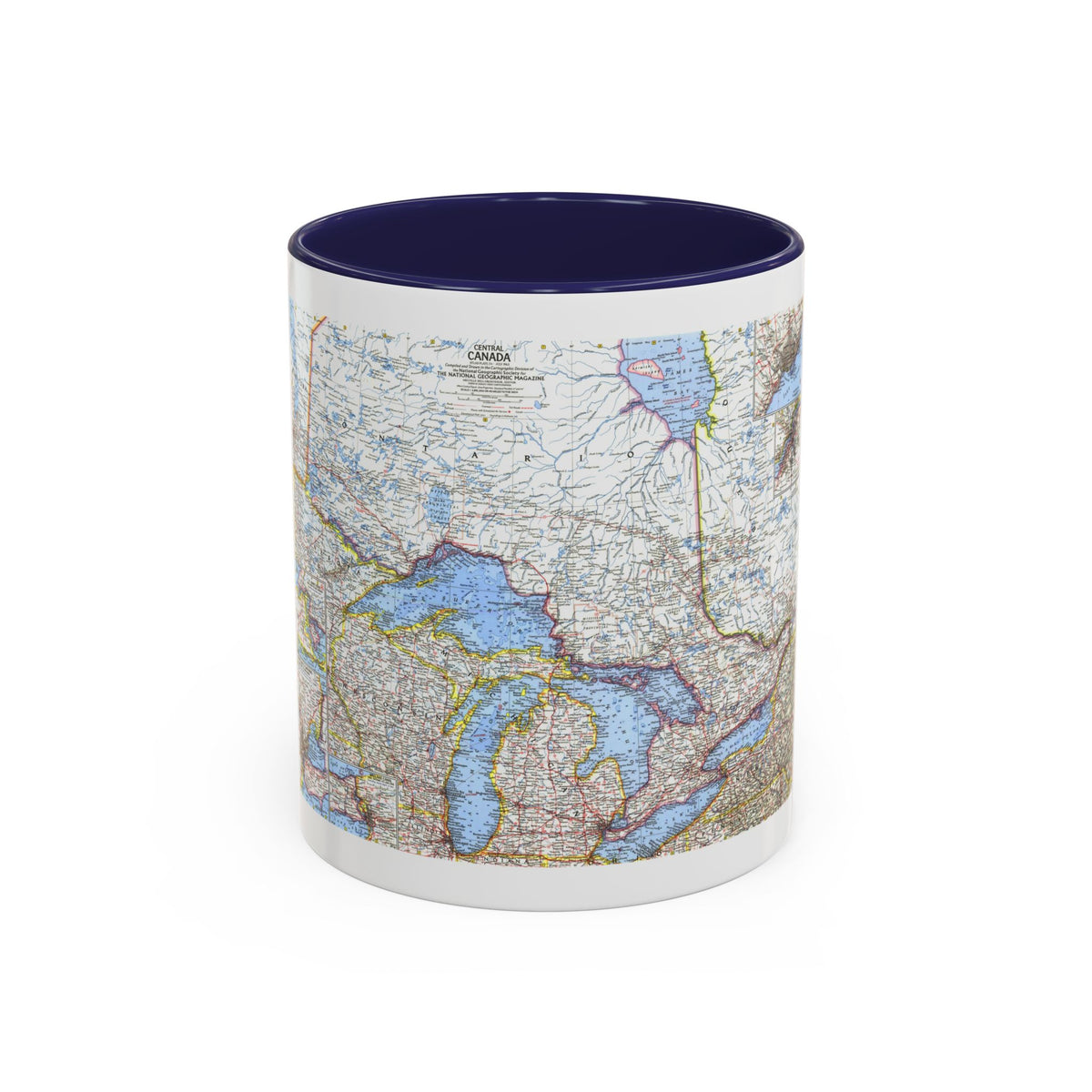Canada - Central (1963) (Map) Accent Coffee Mug