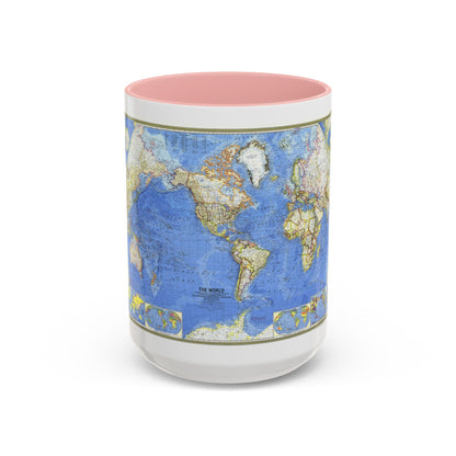 World Map (1965) (Map) Accent Coffee Mug