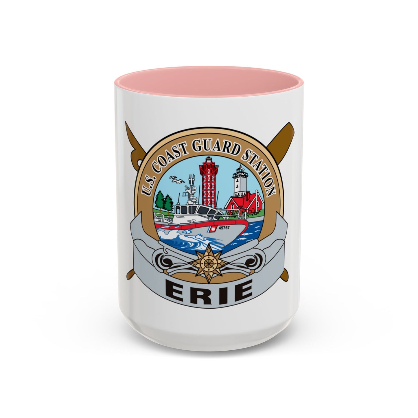 USCG Station Erie (U.S. Coast Guard) Accent Coffee Mug