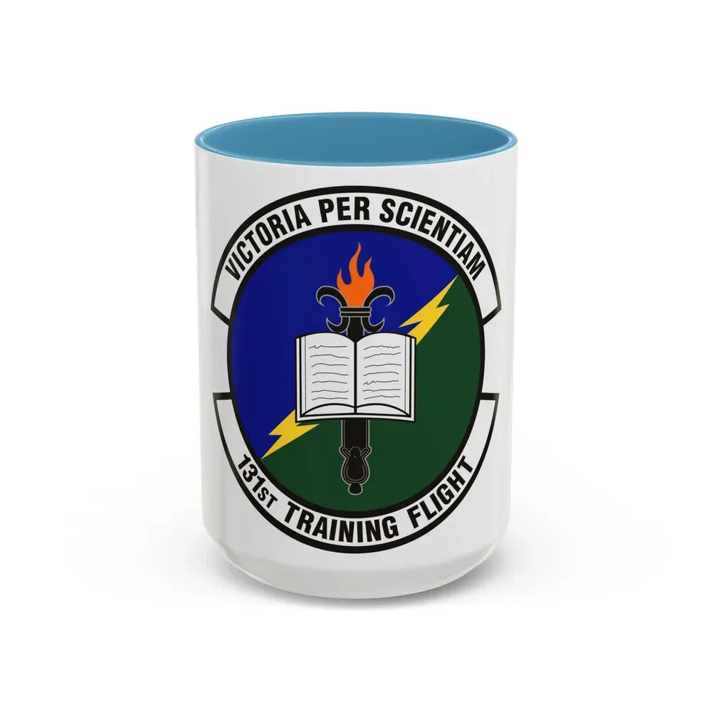 131st Training Flight (U.S. Air Force) Accent Coffee Mug 15oz Light Blue - Go Mug Yourself