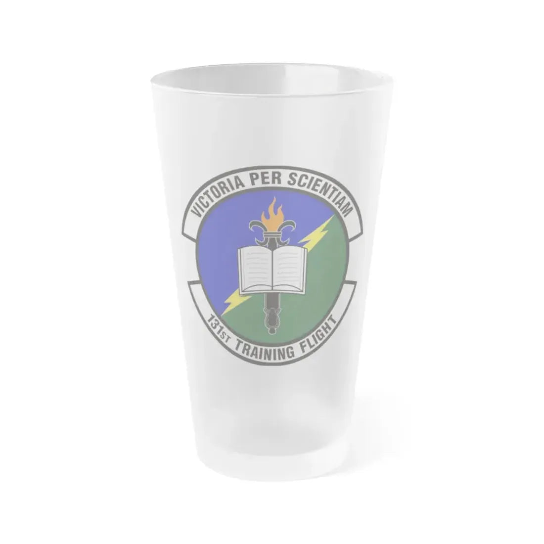 131st Training Flight (U.S. Air Force) Frosted Pint Glass 16oz 16oz Frosted - Go Mug Yourself