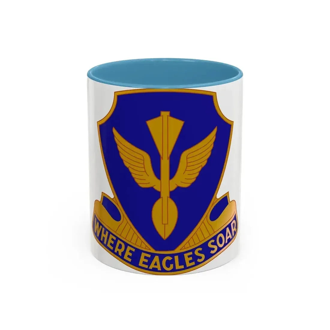 132 Aviation Regiment (U.S. Army) Accent Coffee Mug 11oz Light Blue - Go Mug Yourself
