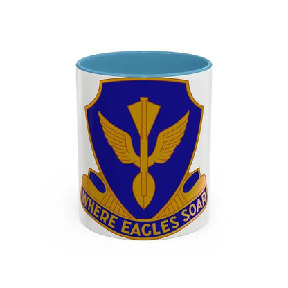 132 Aviation Regiment (U.S. Army) Accent Coffee Mug 11oz Light Blue - Go Mug Yourself