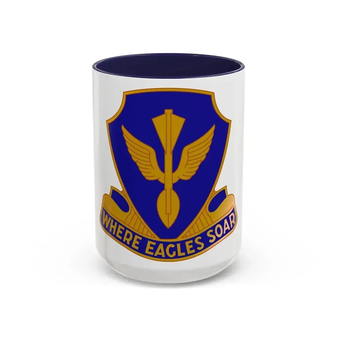132 Aviation Regiment (U.S. Army) Accent Coffee Mug 15oz Navy - Go Mug Yourself