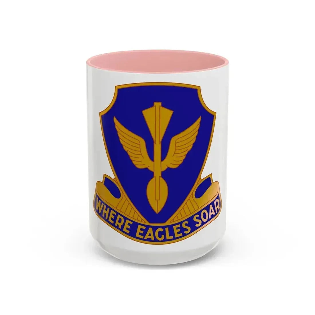 132 Aviation Regiment (U.S. Army) Accent Coffee Mug 15oz Pink - Go Mug Yourself