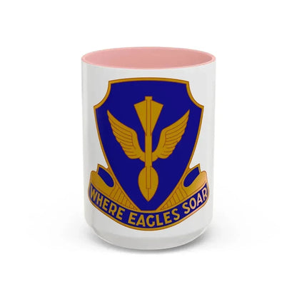 132 Aviation Regiment (U.S. Army) Accent Coffee Mug 15oz Pink - Go Mug Yourself
