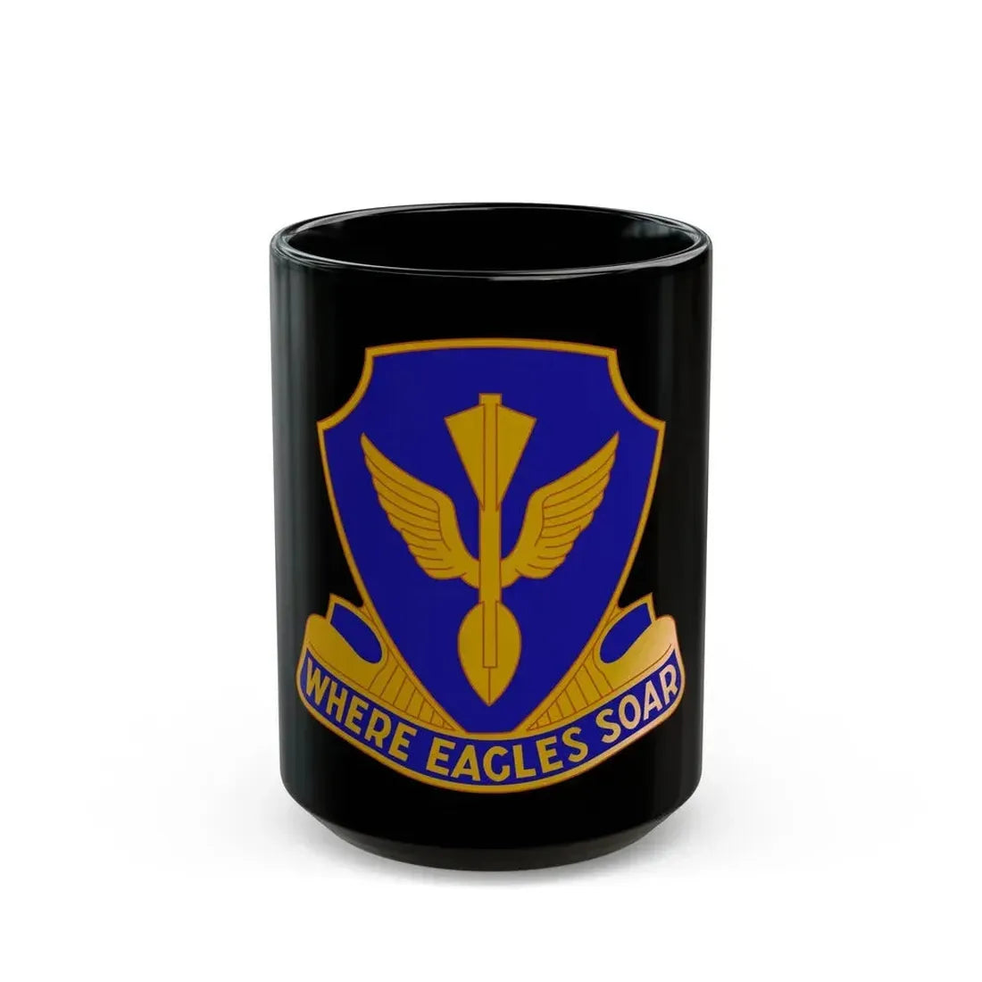 132 Aviation Regiment (U.S. Army) Black Coffee Mug 15oz - Go Mug Yourself