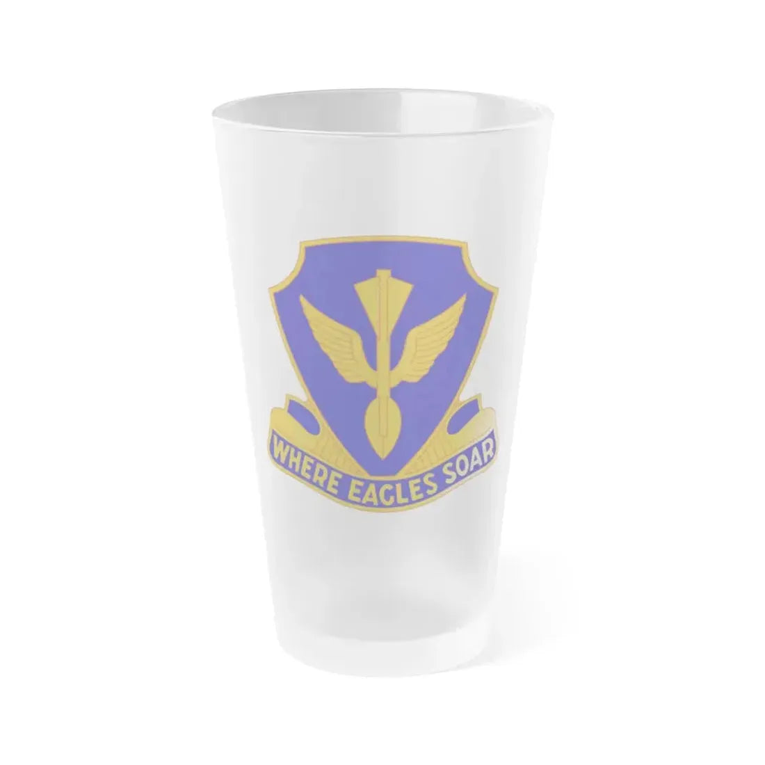 132 Aviation Regiment (U.S. Army) Frosted Pint Glass 16oz Default Title - Go Mug Yourself