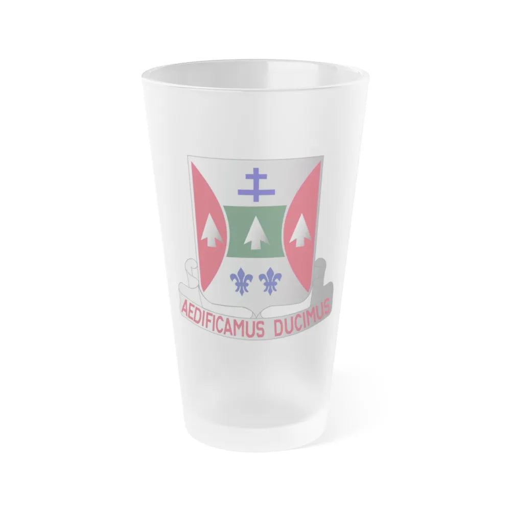 132 Engineer Battalion (U.S. Army) Frosted Pint Glass 16oz-Go Mug Yourself