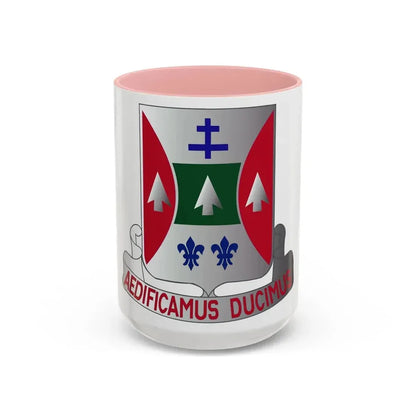 132 Engineer Battalion (U.S. Army) Accent Coffee Mug 15oz Pink - Go Mug Yourself