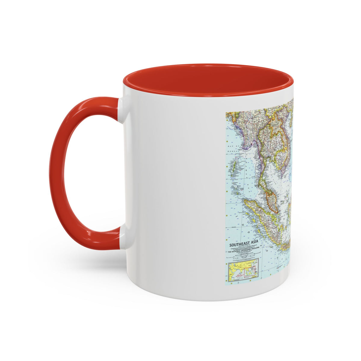 Asia - Southeast (1961) (Map) Accent Coffee Mug