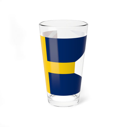 Flag of Sweden 1818-1844 alternative (Estonia) Pint Glass 16oz