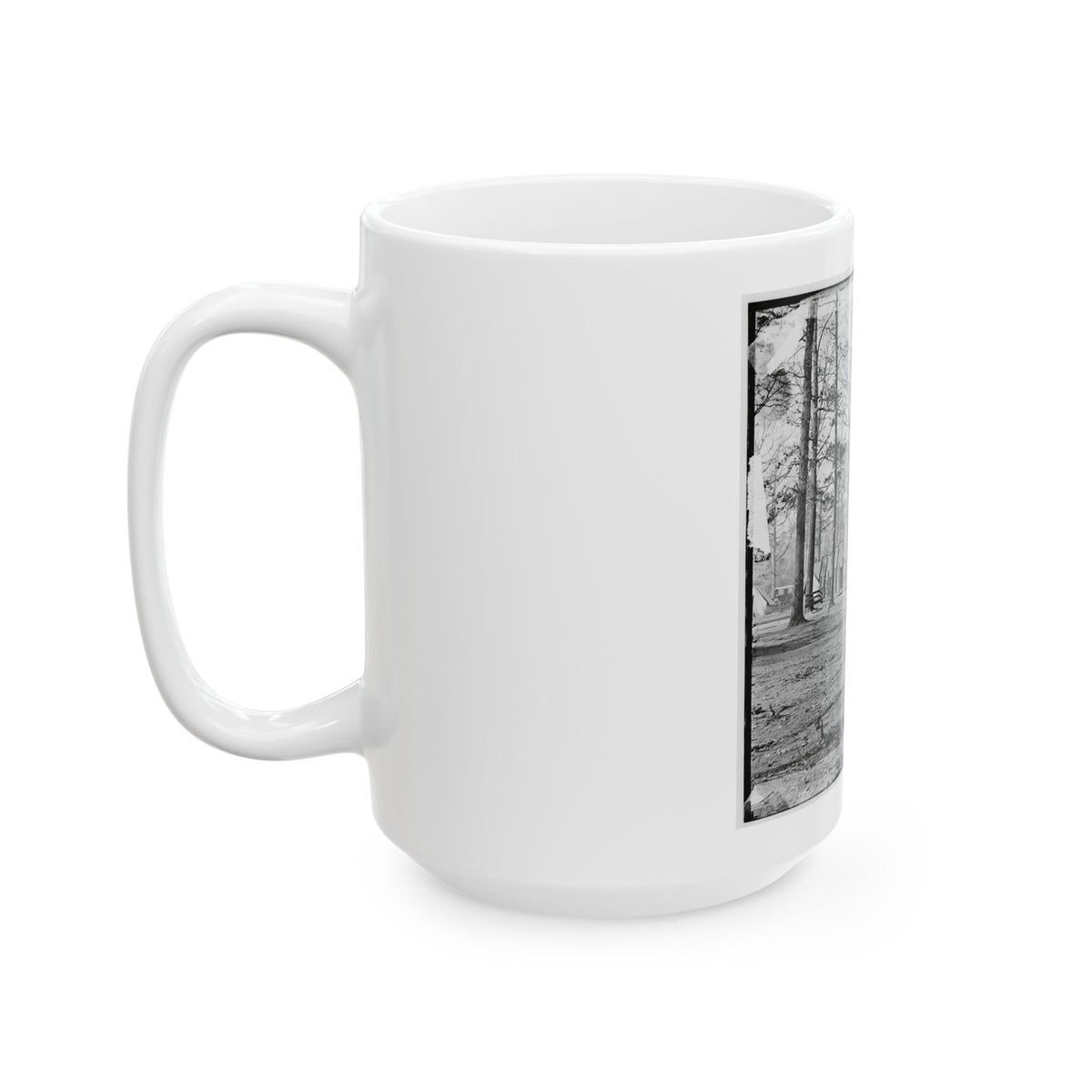 Chapin's Bluff, Virginia (Vicinity). Soldier's Quarters At Chapin's Farm (U.S. Civil War) White Coffee Mug