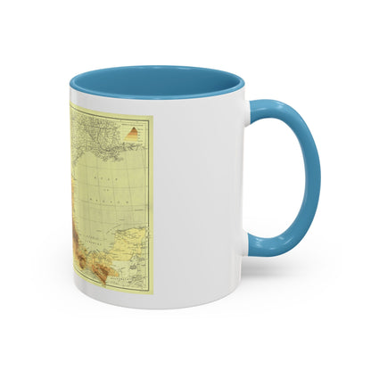 Central America & Mexico (1911) (Map) Accent Coffee Mug