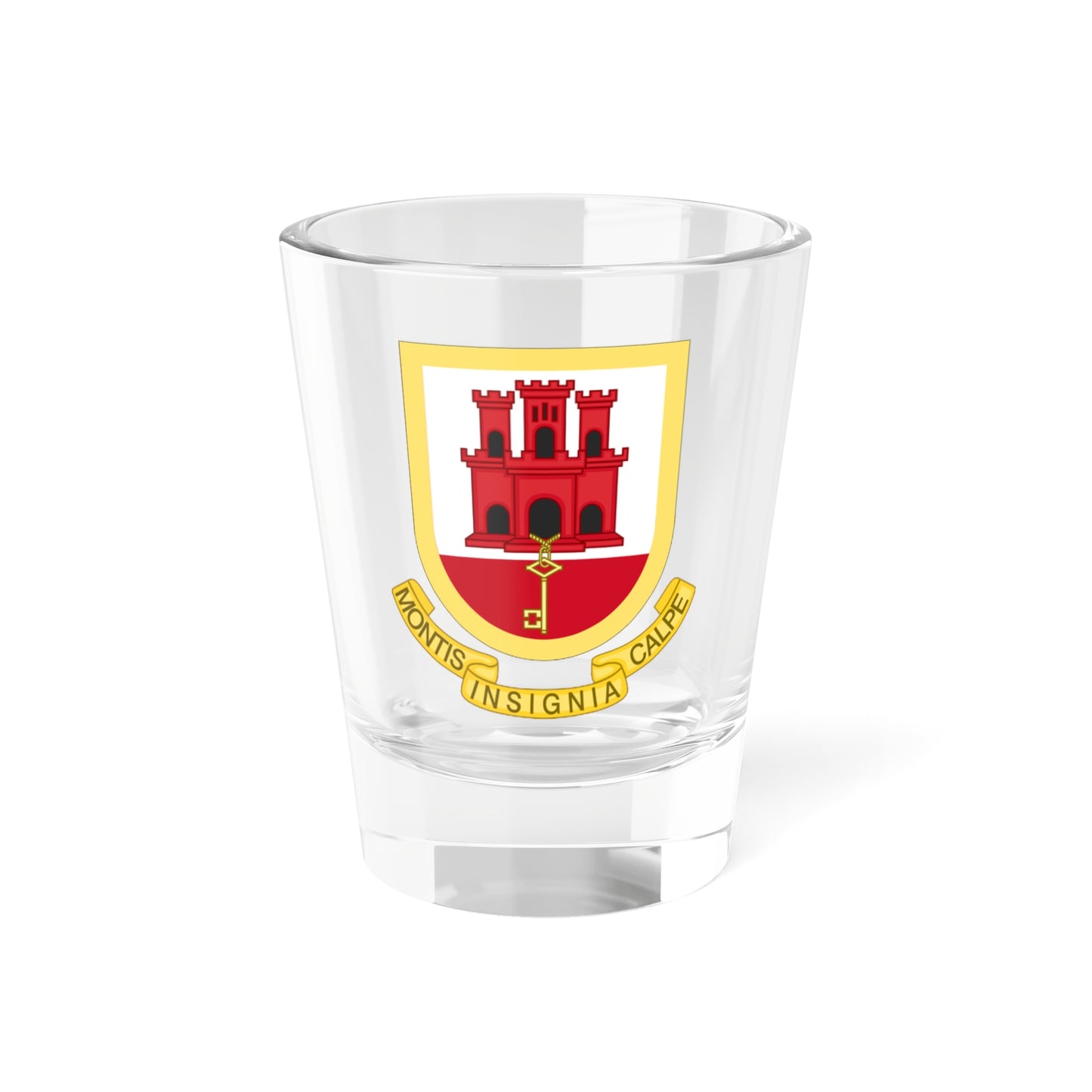 Coat of Arms of Gibraltar (United Kingdom) (Coat of Arms) Shot Glass 1.5oz
