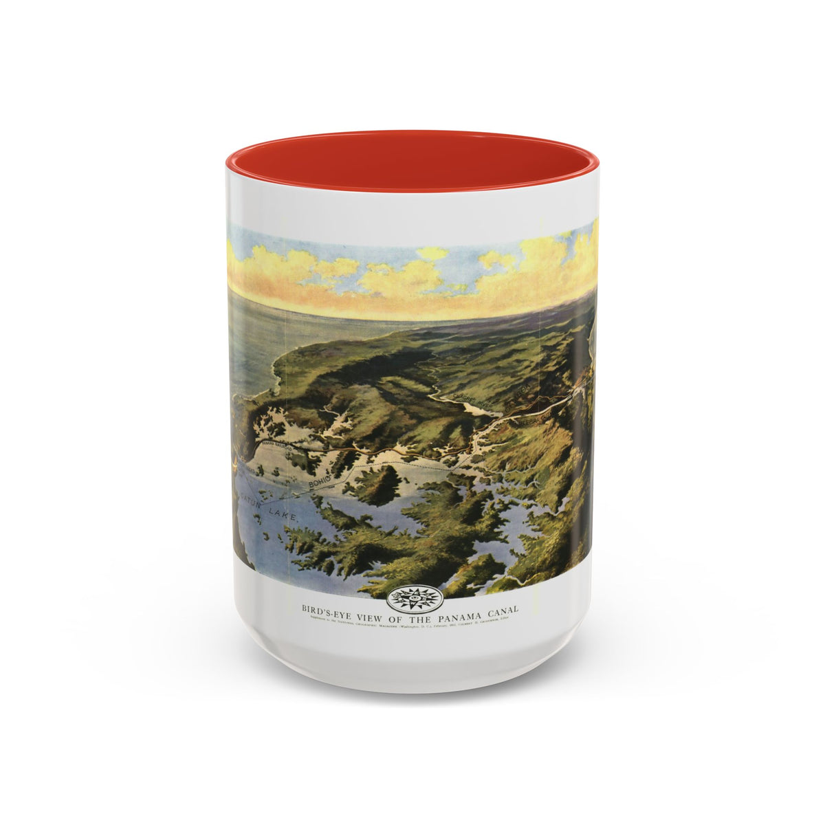Central America - Panama Canal (1912) (Map) Accent Coffee Mug