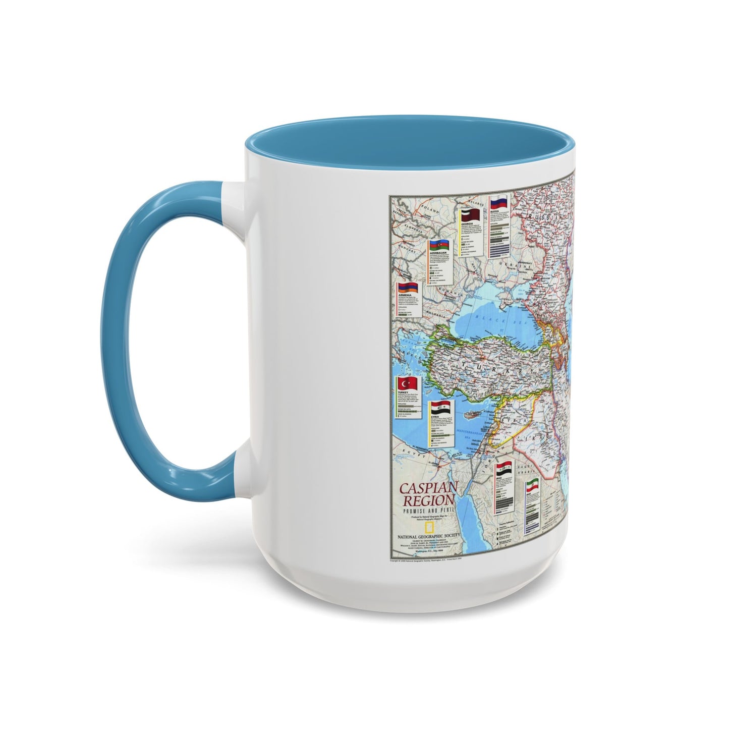 Caspian Region- Promise and Peril (1999) (Map) Accent Coffee Mug