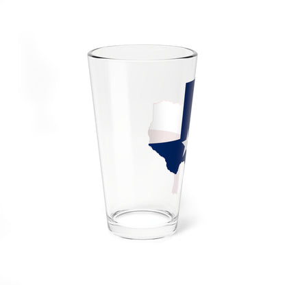 Texas flag map (United States) Pint Glass 16oz