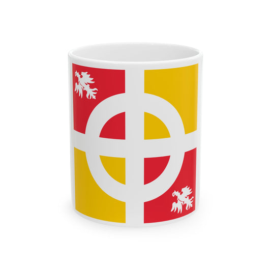Drapeau de Lorraine nationaliste (Belgium) White Coffee Mug