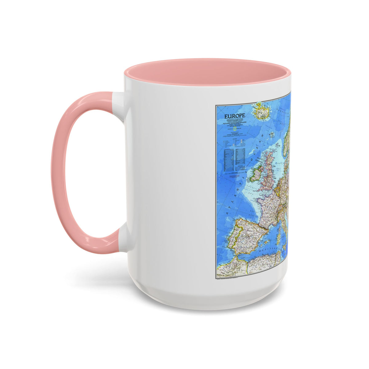 Europe (1983) (Map) Accent Coffee Mug