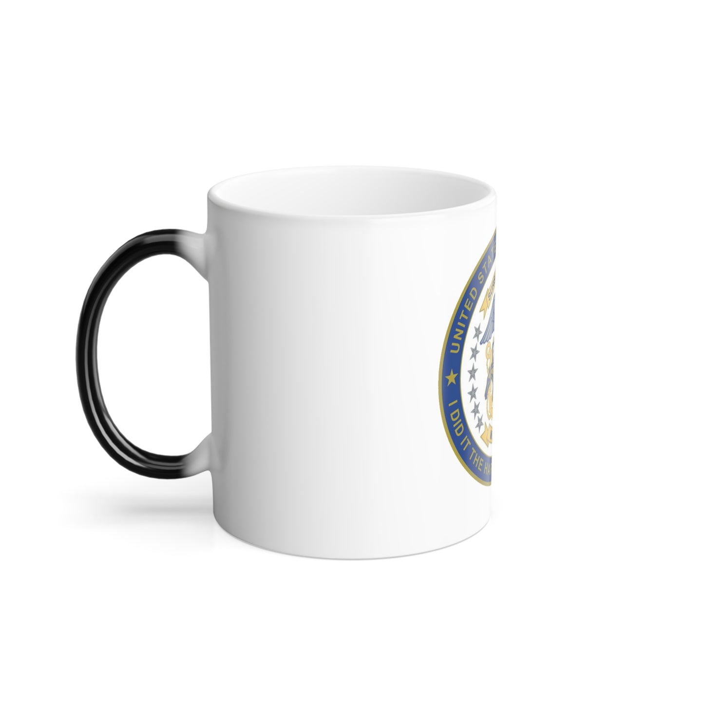 Navy Mustang I did it the hard way I earned it (U.S. Navy) Color Changing Mug 11oz