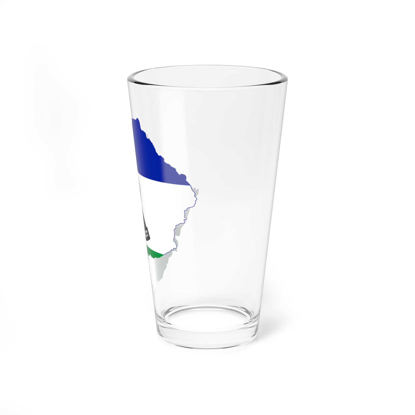 Flag map of Lesotho (Lesotho) Pint Glass 16oz