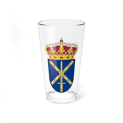 Militärhögskolan vapen (Sweden) (Coat of Arms) Pint Glass 16oz