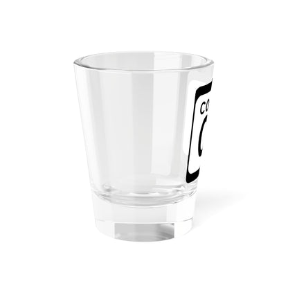 WIS County 00 template (Wisconsin) (Road Sign) Shot Glass 1.5oz