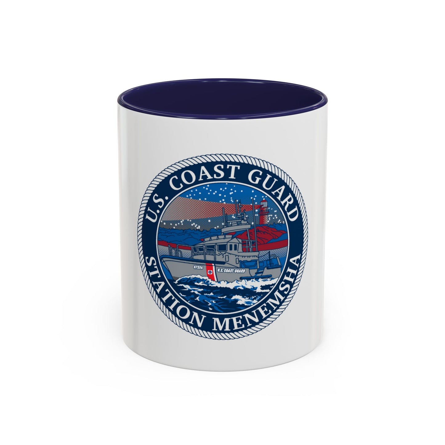 USCG STA MENEMSHA (U.S. Coast Guard) Accent Coffee Mug