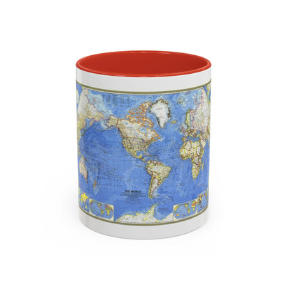 World Map (1965) (Map) Accent Coffee Mug