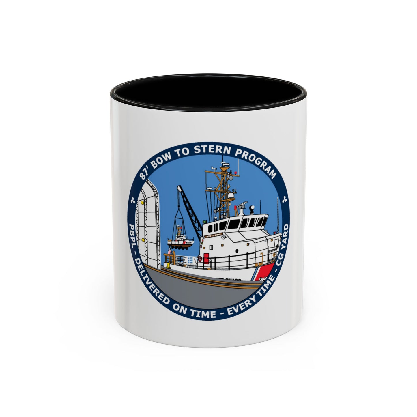USCG Patrol Boat PBPL Bow to Stern Program (U.S. Coast Guard) Accent Coffee Mug