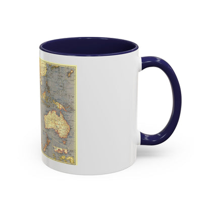 Indian Ocean (1941) (Map) Accent Coffee Mug