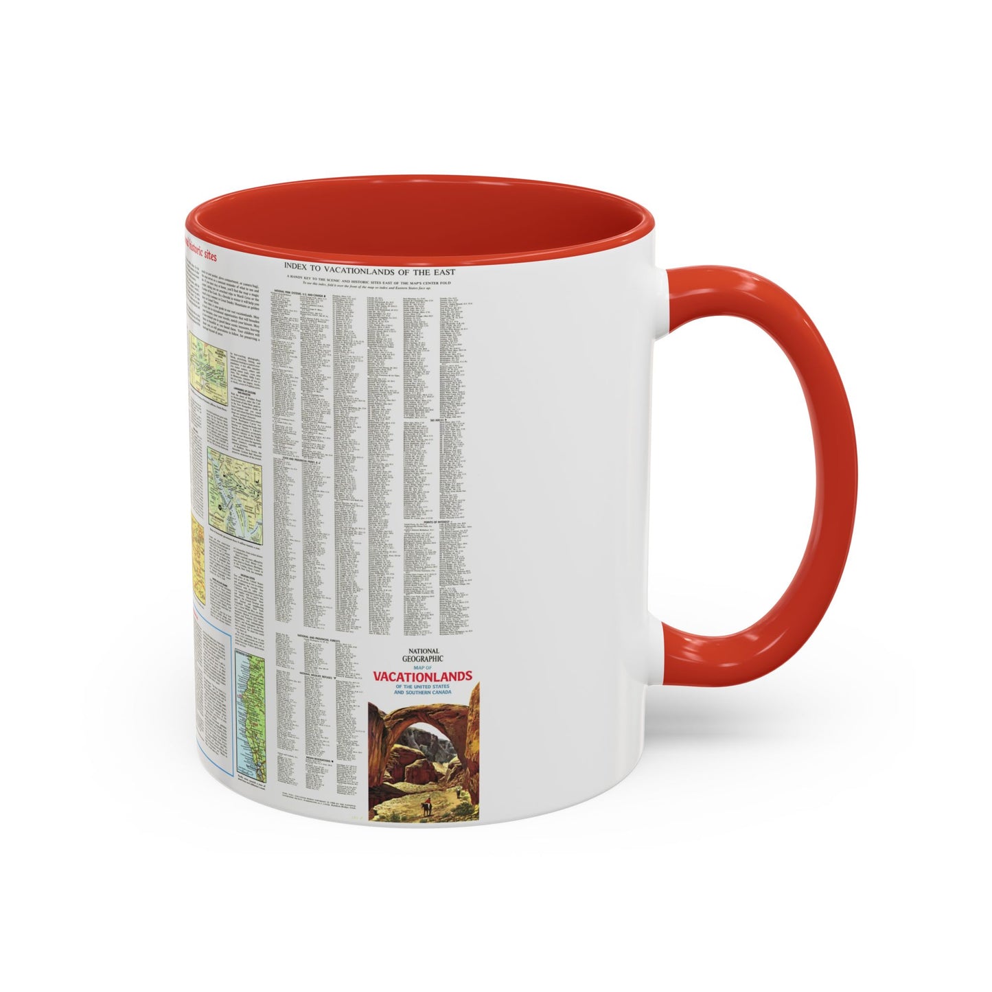 USA - Scenic Treasures and Historic Sites (1966) (Map) Accent Coffee Mug