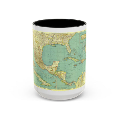 Central America and the West Indies (1934) (Map) Accent Coffee Mug