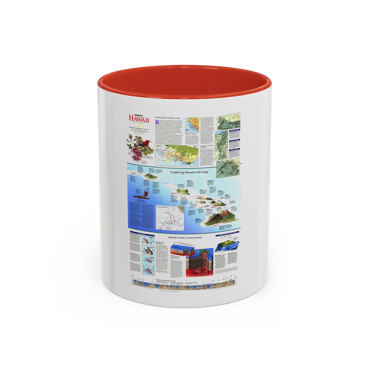 USA - Rediscovering Hawaii (1995) (Map) Accent Coffee Mug