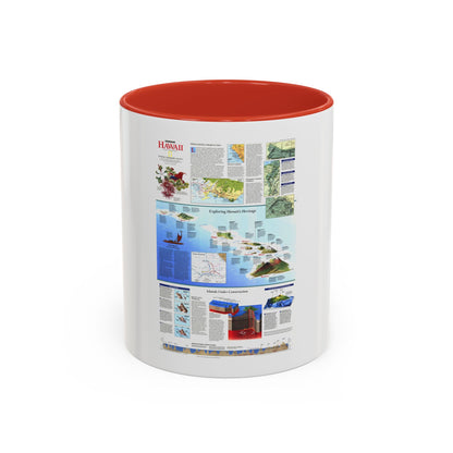 USA - Rediscovering Hawaii (1995) (Map) Accent Coffee Mug
