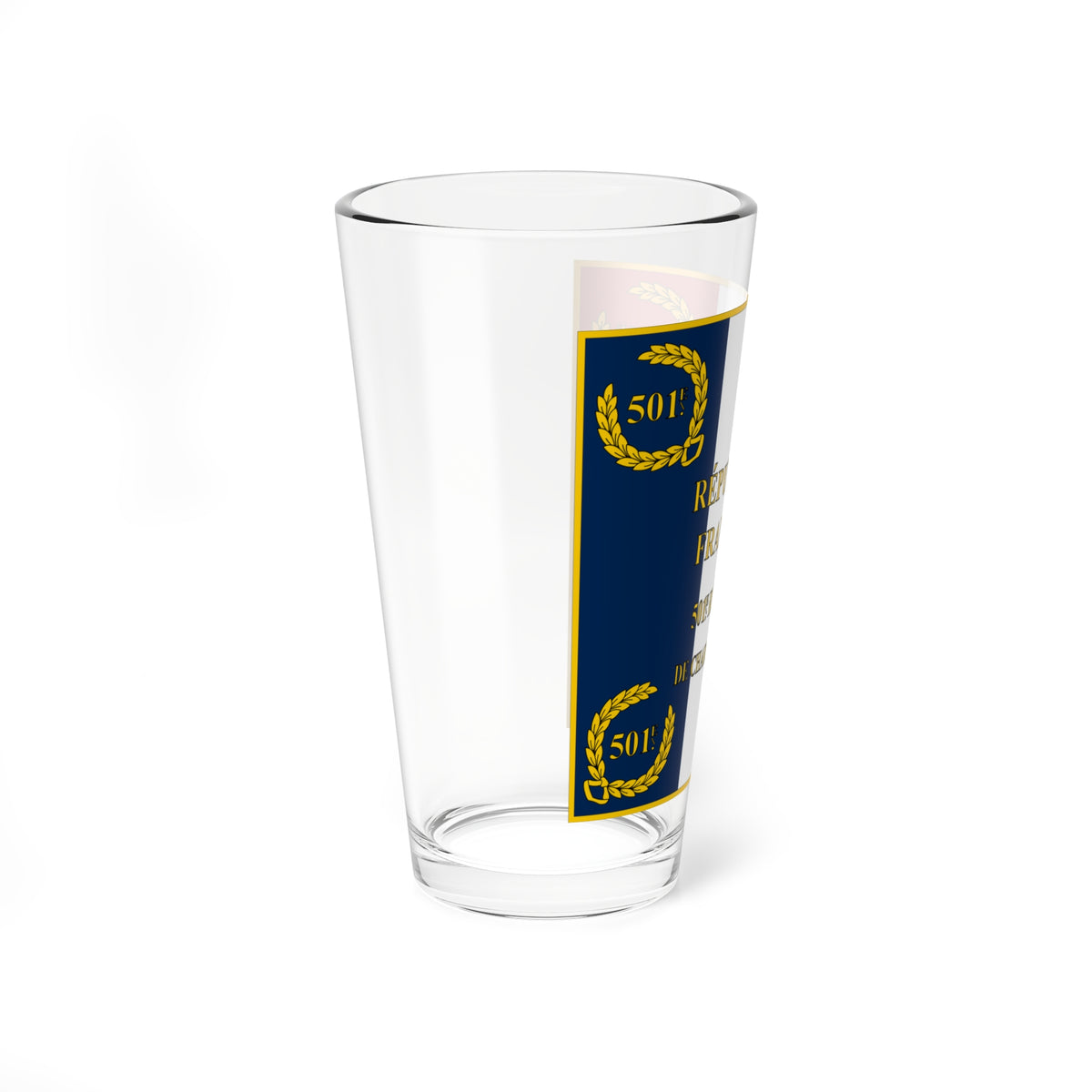 Drapeau Regiment Moderne 501e RCC Avers (France) Pint Glass 16oz