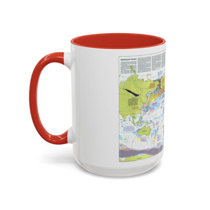 Grandes baleines, migration et aire de répartition (1976) (carte) Tasse à café décorative