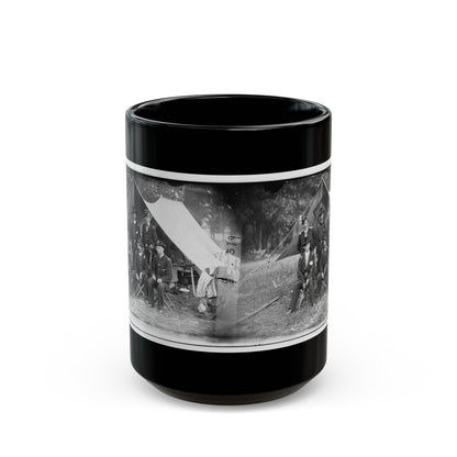 Antietam, Maryland. Group Of Federal Artillery Offices On Battlefield (U.S. Civil War) Black Coffee Mug